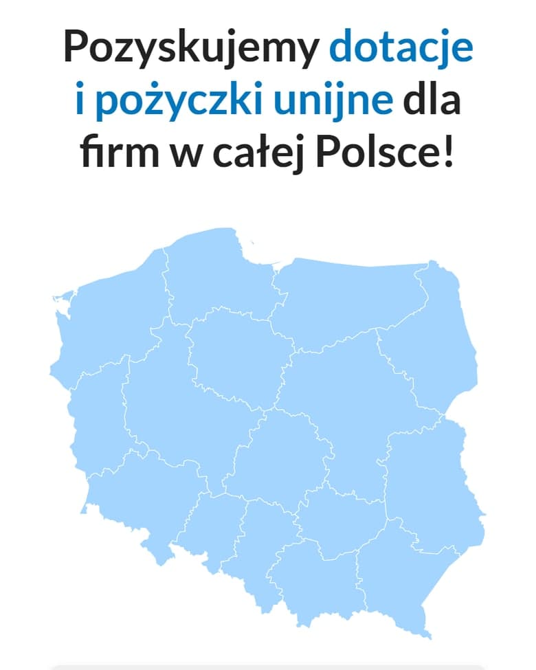 Strona Primo Dotacje na telefonie: Mapa Polski